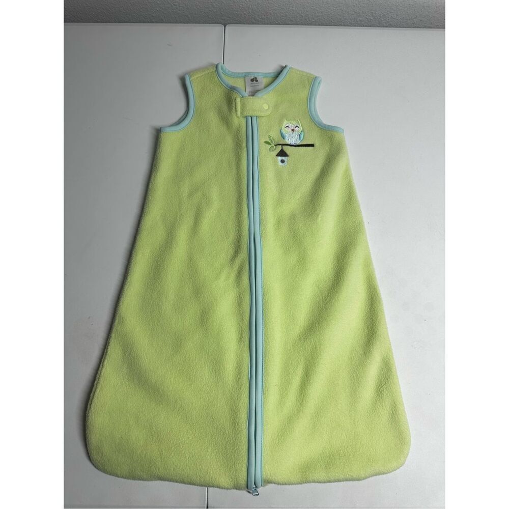 Just Born Baby Sleeping Bag Fleece Wearable All Season  Plush Sleeveless Green